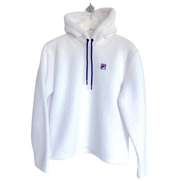 Fila Hoodie. Ultra-soft fleece. White. L - Picture 1 of 6